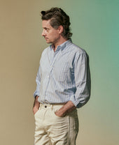 Vintage Ivy Blue Blazer Stripe Oxford Shirt