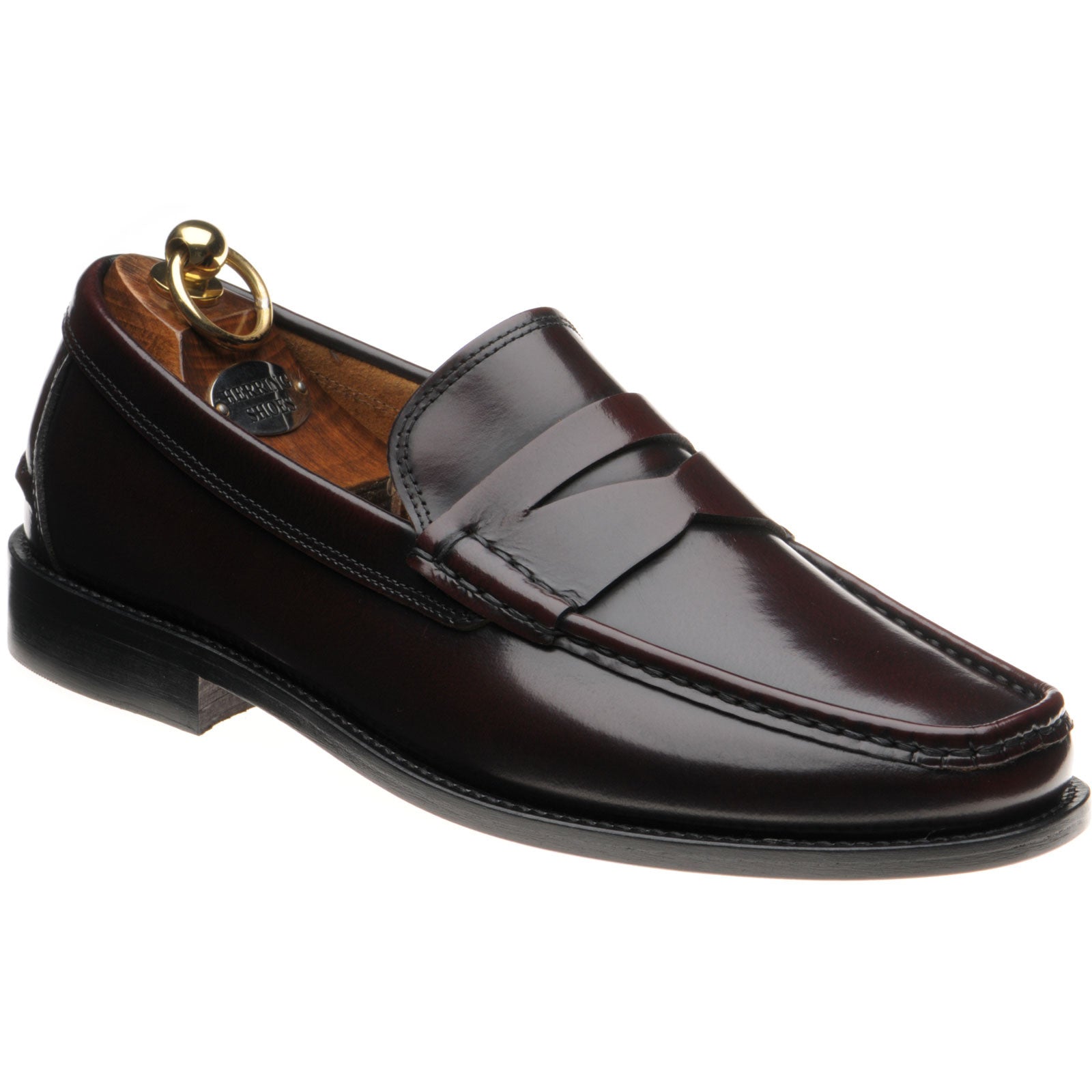 Herring Lucca II mens hybrid-soled loafers in burgundy polished