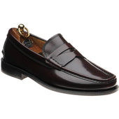 Herring Lucca II mens hybrid-soled loafers in burgundy polished