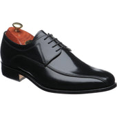 Barker Newbury mens Derby shoes in black polished