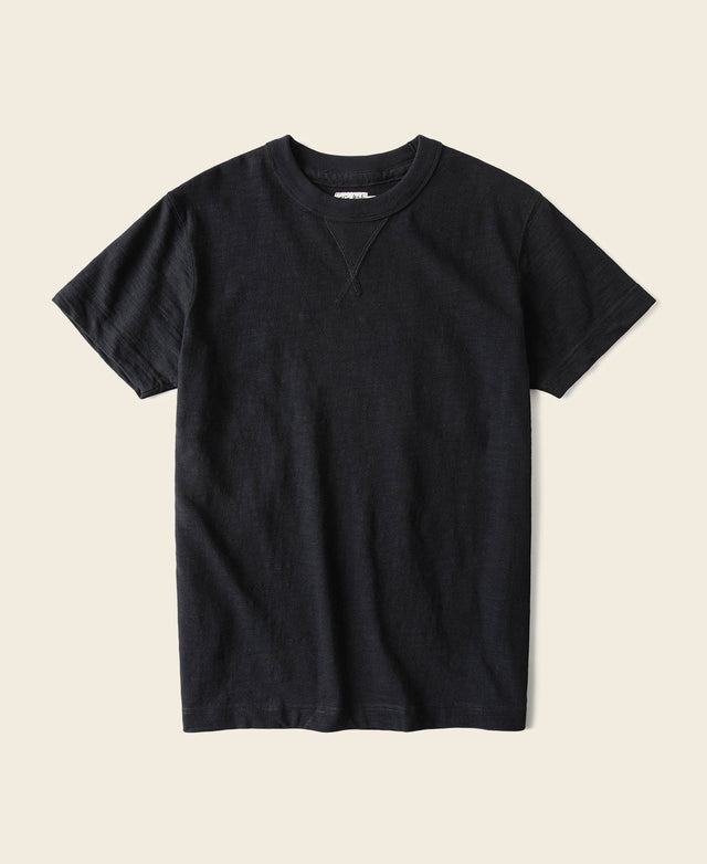 10.5 oz Cotton Tubular Gusset T-Shirt - Black