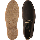 Herring Dune mens rubber-soled desert boots in brown suede
