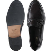 Loake Rome mens hybrid-soled loafers in burgundy calf