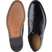 Loake 771 mens Derby shoes in black polished