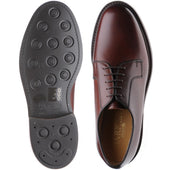 Barker Nairn (Rubber) mens rubber-soled Derby shoes in cherry grain