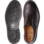 Trickers Ilkley mens rubber-soled brogues in brown zug grain
