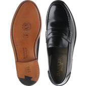 Barker Caruso mens loafers in black polished