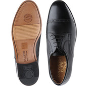 Barker Staines mens semi-brogues in black calf
