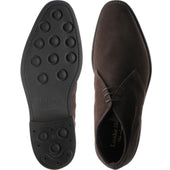 Loake Pimlico mens rubber-soled Chukka boots in dark brown suede