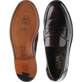 Barker Caruso mens loafers in burgundy polished