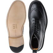 Trickers Stow mens brogue boots in black calf