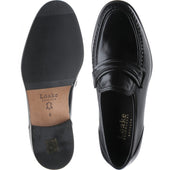 Loake Rome mens hybrid-soled loafers in black calf