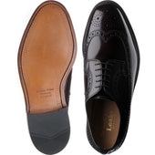 Loake Royal mens brogues in burgundy polished