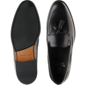 Herring Ascot II mens hybrid-soled tasselled loafers in black calf