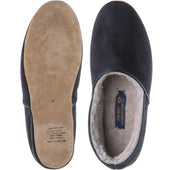 Herring Earl mens slippers in navy suede