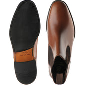 Herring Coltham mens hybrid-soled Chelsea boots in brown waxy calf