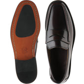 Herring Lucca II mens hybrid-soled loafers in burgundy polished