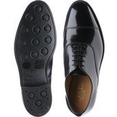 Barker Cheltenham (Rubber) mens rubber-soled Oxfords in black polished