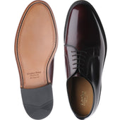Loake 771 mens Derby shoes in burgundy polished