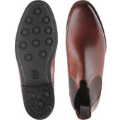 Herring Kirkdale (Rubber) mens rubber-soled Chelsea boots in mahogany grain
