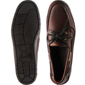 Sebago Schooner mens rubber-soled deck shoes in brown