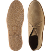 Herring Dune mens rubber-soled desert boots in sand suede