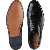 Loake 202 mens brogues in black polished