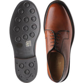Barker Nairn (Rubber) mens rubber-soled Derby shoes in cedar grain
