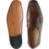 Barker Javron mens loafers in brown calf