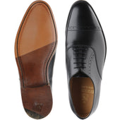 Herring Belgravia mens semi-brogues in black calf