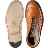 Trickers Stow mens brogue boots in acorn calf