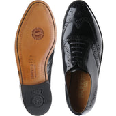 Barker Albert mens brogues in black polished