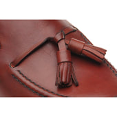Herring Ascot II mens hybrid-soled tasselled loafers in pecan calf