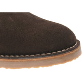 Herring Dune mens rubber-soled desert boots in brown suede