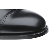 Herring Belgravia mens semi-brogues in black calf