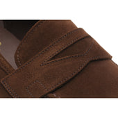 Herring Charlton mens loafers in brown suede