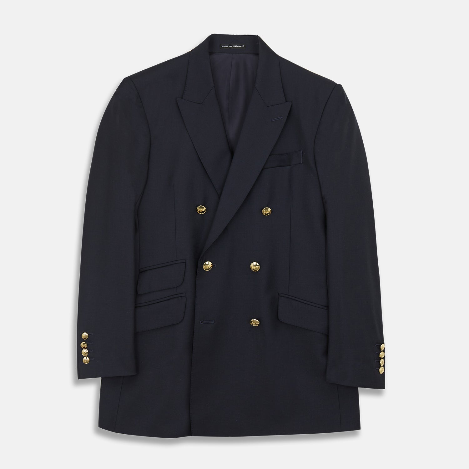 Plain Wool Double Breasted Blazer