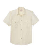 Washed Short Sleeve Feather Cloth Shirt - Ivory