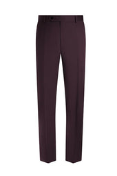 Aubergine Super 110’s Wool Serge Trousers