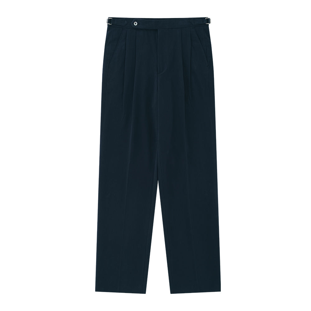 Cotton Peach Finish 2pleats Relaxed Chino