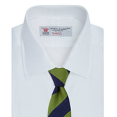 Herringbone Superfine Cotton Shirt With T A Collar And 3 Button Cuffs