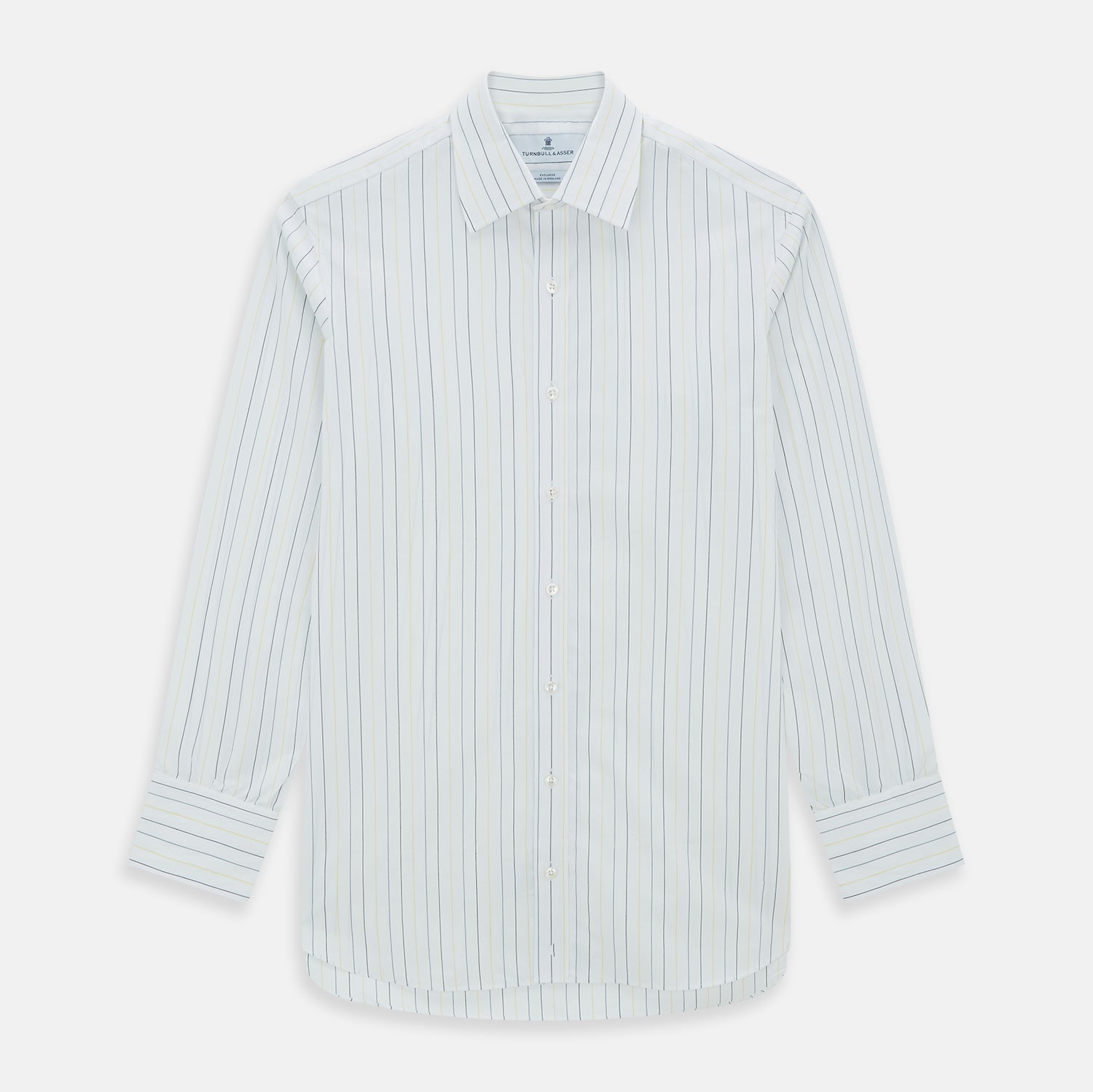 Navy and Yellow Wide Pinstripe Mayfair Shirt