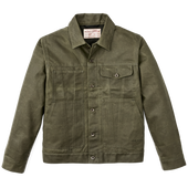 Tin Cloth Short Lined Cruiser Jacket - Military Green