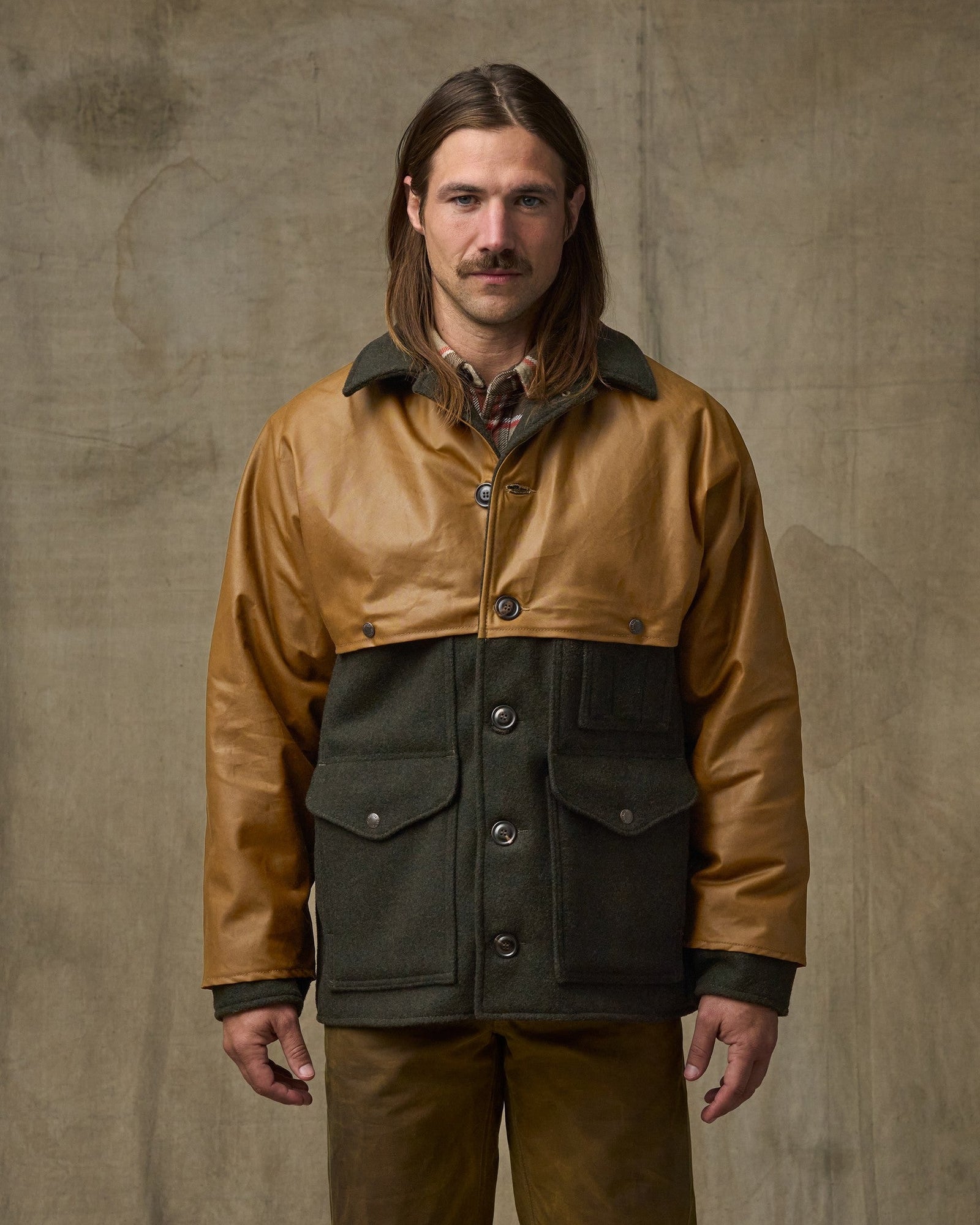 Mackinaw Wool Caped Cruiser Jacket Dark