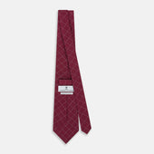 Dotted Check Pattern Printed Silk Tie