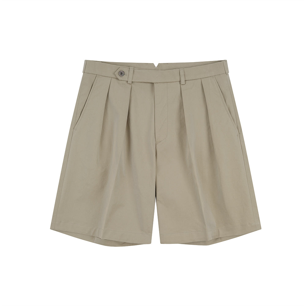 Essential Cotton 2 Pleated Chino Shorts