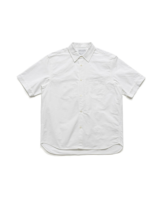 REGULAR HALF SHIRT / WHITE OXFORD