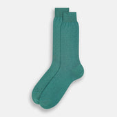 Green Navy Dot Mid Length Socks