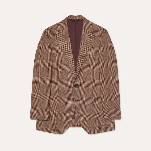 Brown Glen Check Cashmere Waverly Jacket