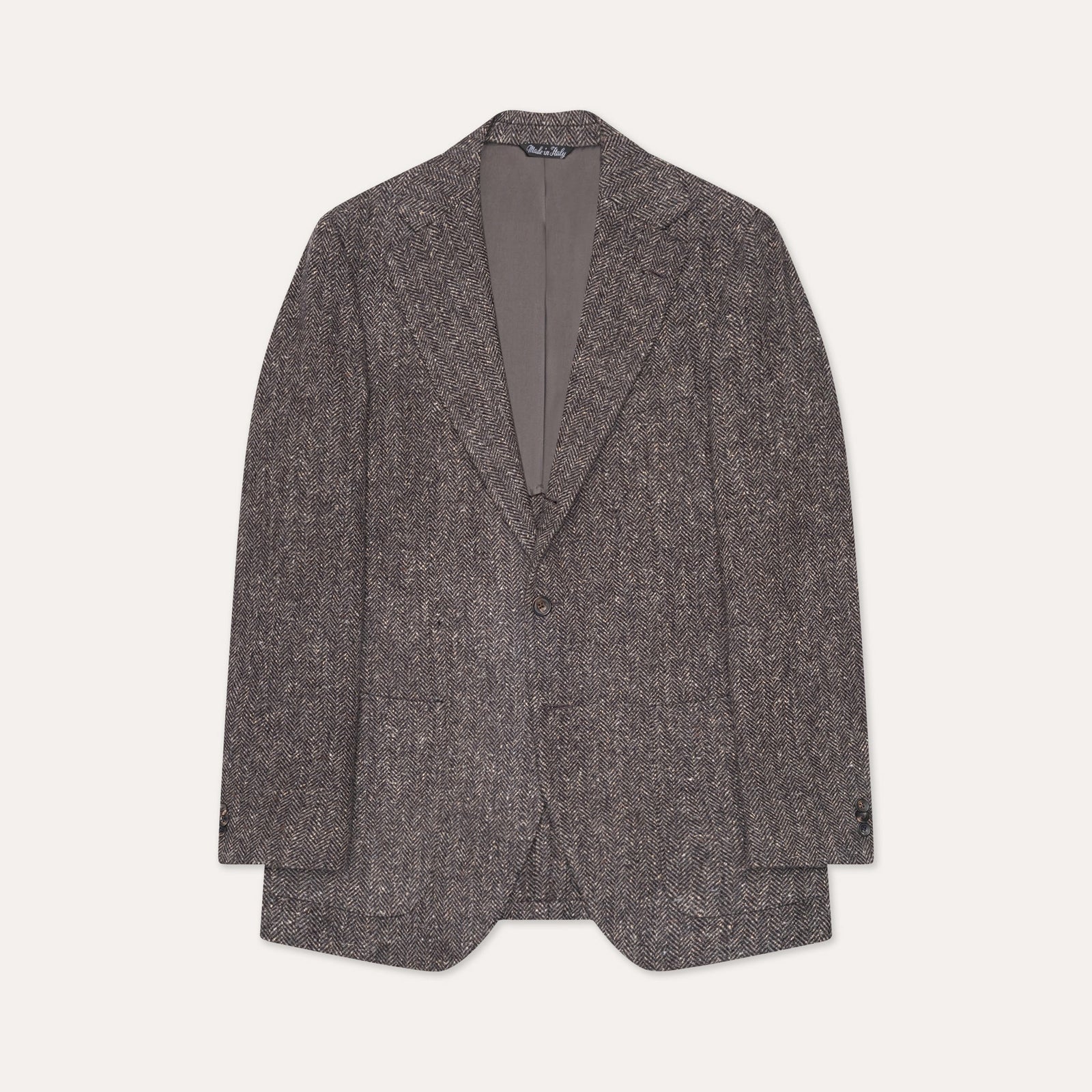 Wool Silk And Cashmere Herringbine Tweed Waverly Jacket